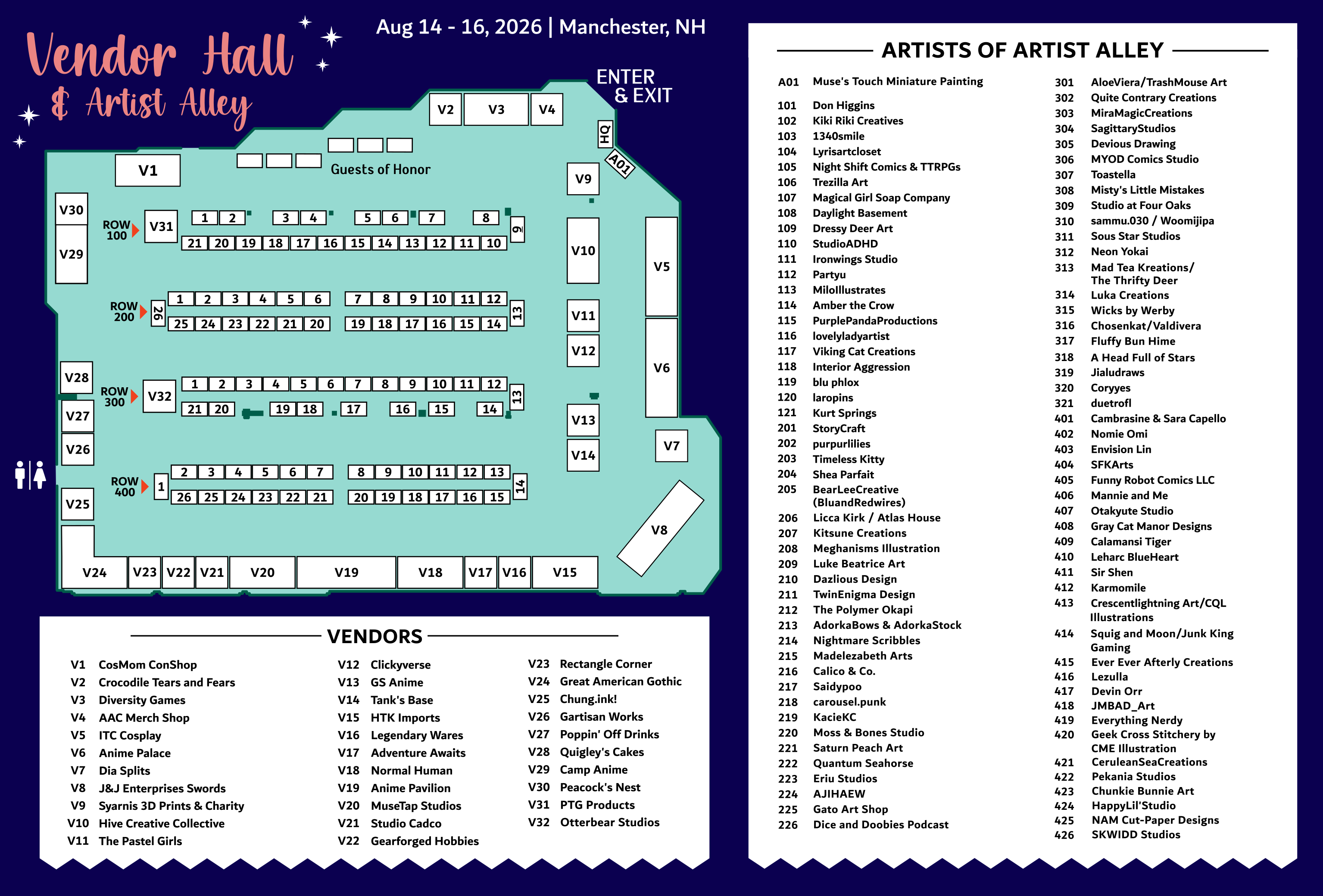 Vendor hall map