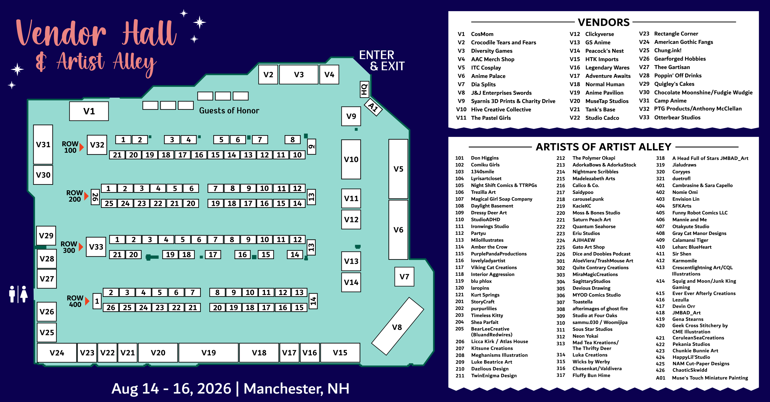 Vendor hall map